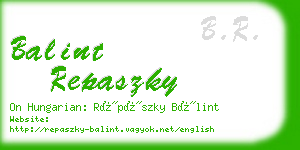 balint repaszky business card